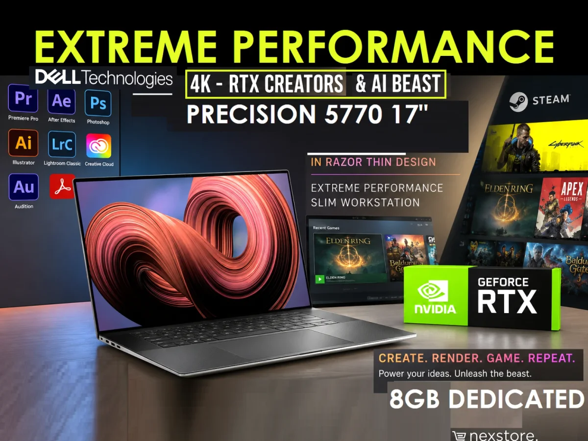 Dell Dell Precision 5770 - 12thGen Core i7 12800H 32GB DDR5 - NVIDIA RTX A2000 8GB Dedicated