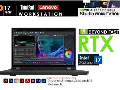 Lenovo ThinkPad P17 Gen1 - 128GB RAM -Core i9 10885H + RTX 4000 8GB Dedicated GPU